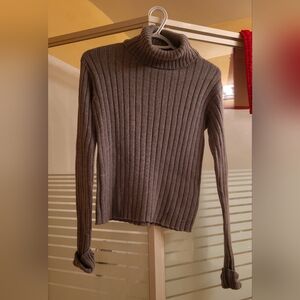 Grey turtleneck sweater